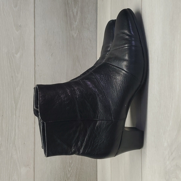 Munro Womens Comfort Leather Ankle Leather Heels Boots shoes sz 10M - Picture 1 of 11